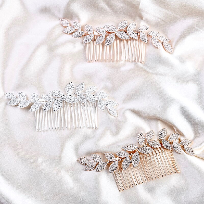 Wedding Hair Accessories - Crystal Bridal Hair Comb - Available in Rose Gold, Silver and Yellow Gold