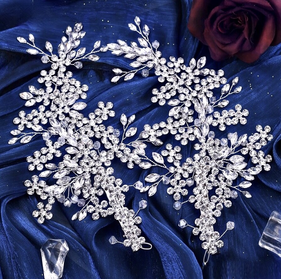 Wedding Hair Accessories - Crystal Bridal Headdress - Available in Silver and Gold