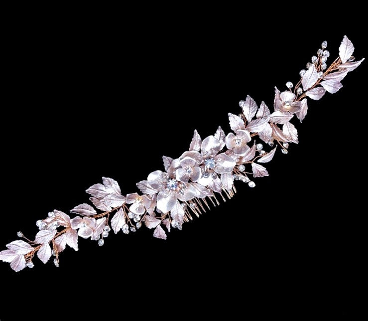 Wedding Hair Accessories - Crystal Bridal Hair Comb - Available in Rose Gold, Silver and Yellow Gold