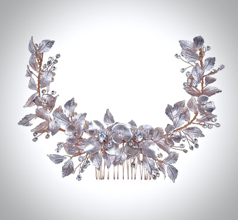 Wedding Hair Accessories - Crystal Bridal Hair Comb - Available in Rose Gold, Silver and Yellow Gold