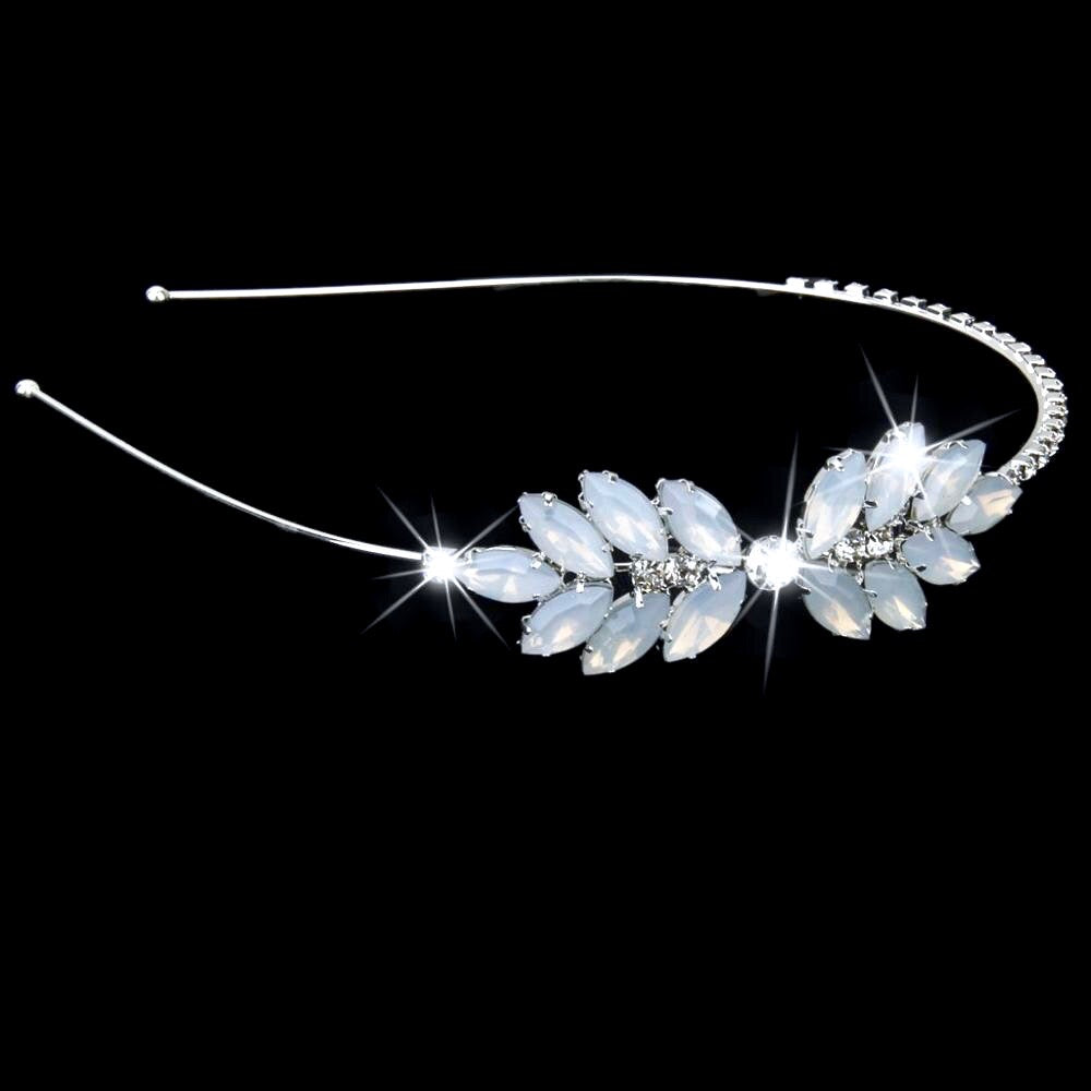 Wedding Hair Accessories - Swarovski Opal Bridal Side Headband