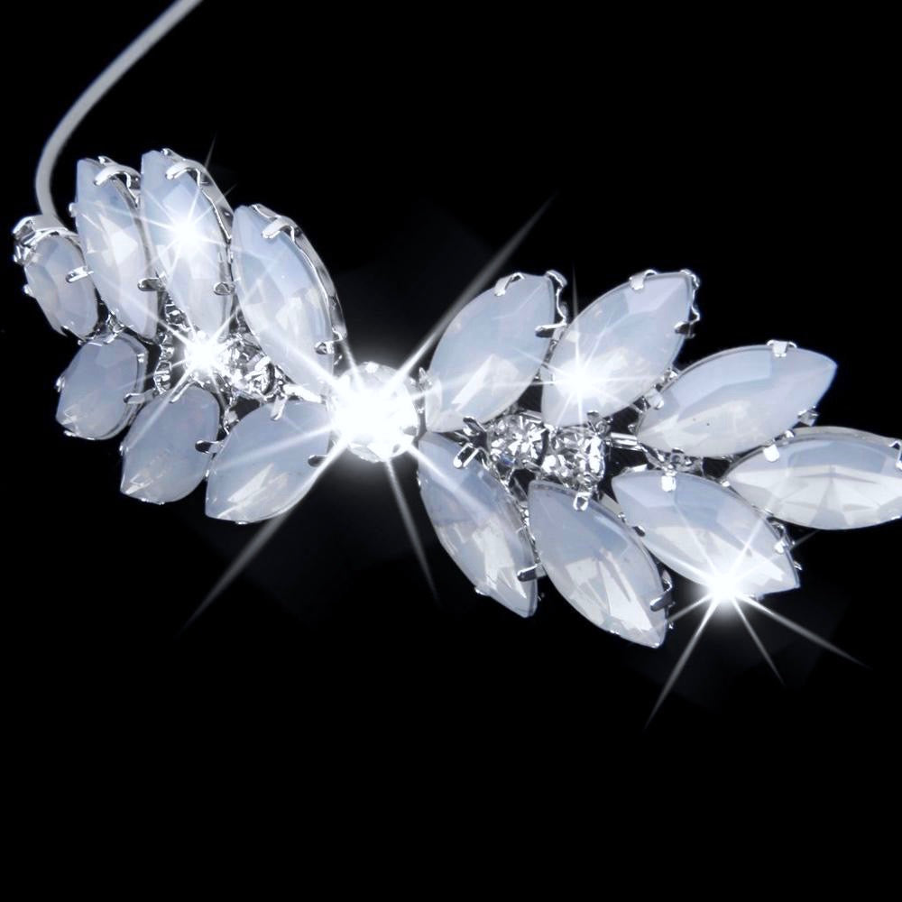 Wedding Hair Accessories - Swarovski Opal Bridal Side Headband