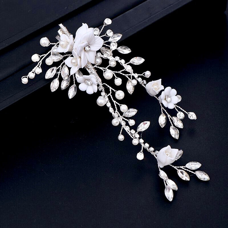 Wedding Hair Accessories - Pearl and Crystal Bridal Hair Clip/Vine