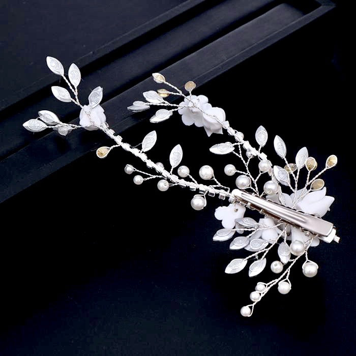 Wedding Hair Accessories - Pearl and Crystal Bridal Hair Clip/Vine