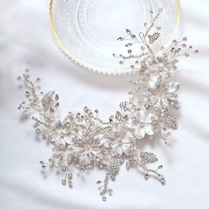 Wedding Hair Accessories - Pearl and Crystal Bridal Headband - Available in Gold and S
