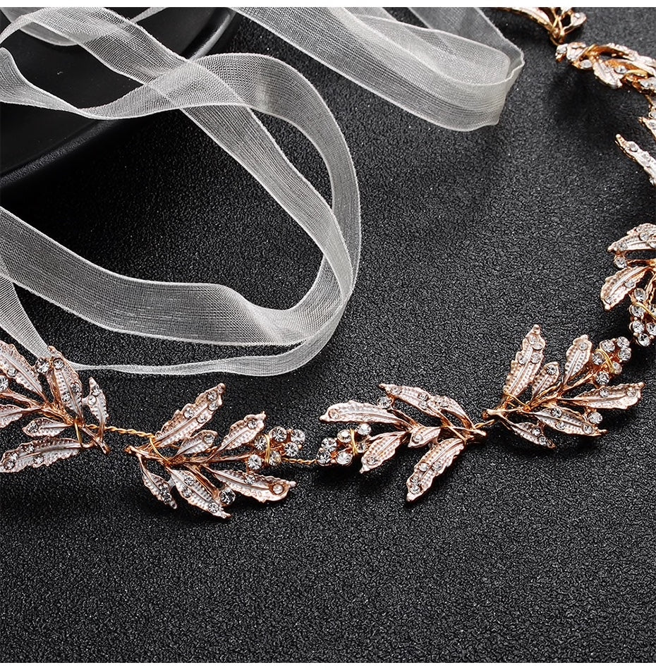 Wedding Accessories - Wedding Rose Gold Crystal Belt/Sash