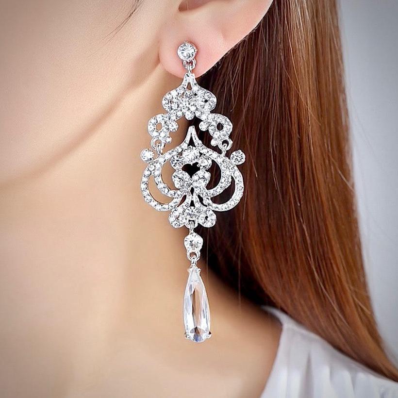 Rhinestone earrings for wedding hotsell