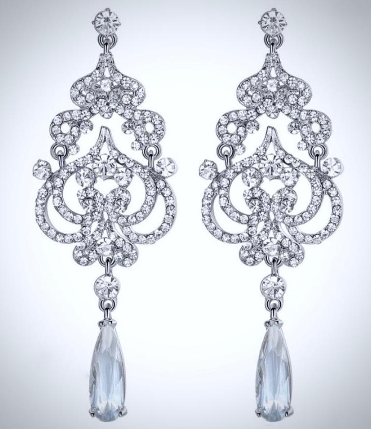 Wedding Jewelry - Rhinestone Bridal Earrings