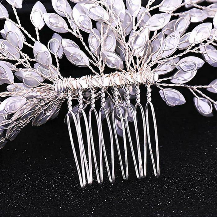 Wedding Hair Accessories - Bridal Rhinestone Double Hair Comb - Available in Silver, Rose Gold and Yellow Gold