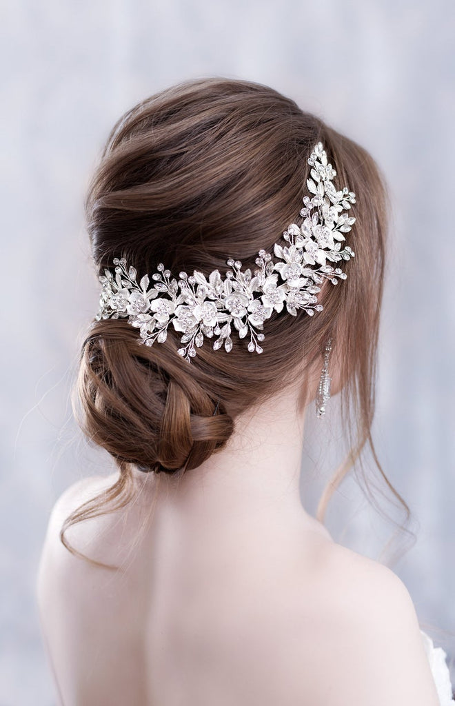 Wedding Hair Accessories - Crystal Bridal Hair Vine - Available in Silver, Rose Gold and Yellow Gold