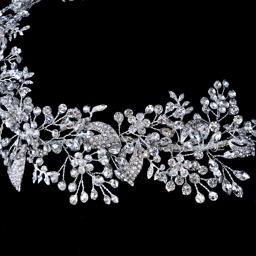 Wedding Hair Accessories - Silver Crystal Bridal Hair Vine