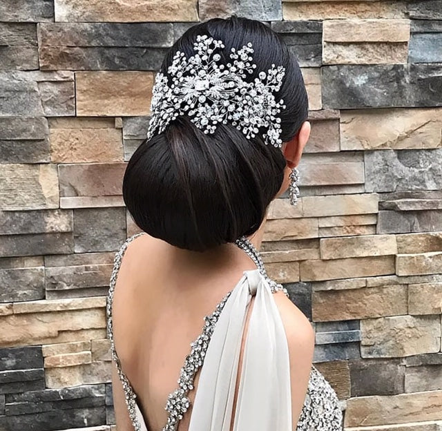 Wedding Hair Accessories - Silver Crystal Bridal Hair Vine