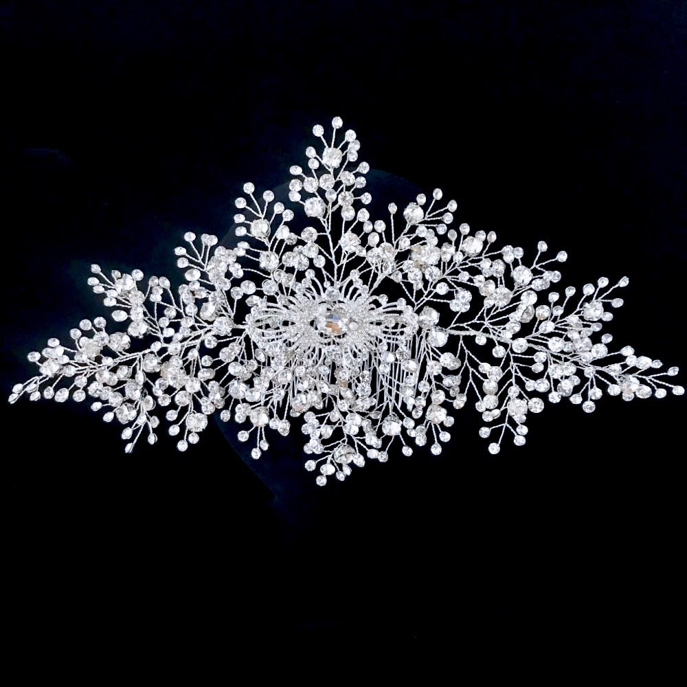 Wedding Hair Accessories - Silver Crystal Bridal Hair Vine