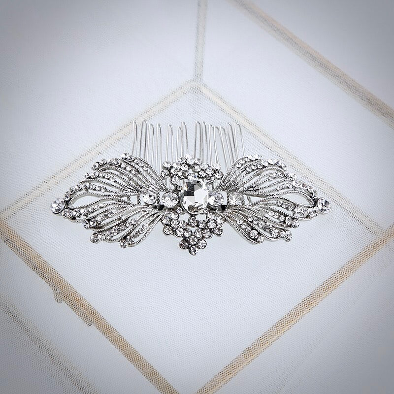 Wedding Hair Accessories - Vintage Crystal Bridal Hair Comb