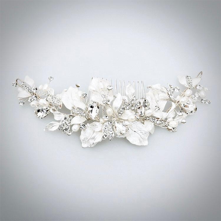 Wedding Hair Accessories - Freshwater Pearl and Crystal Bridal Hair Comb