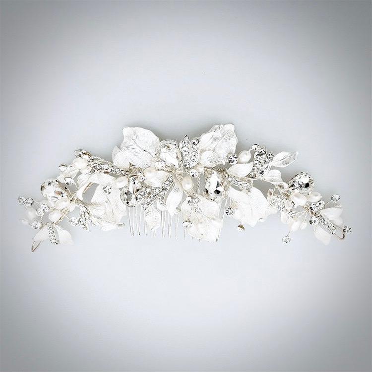 Wedding Hair Accessories - Freshwater Pearl and Crystal Bridal Hair Comb