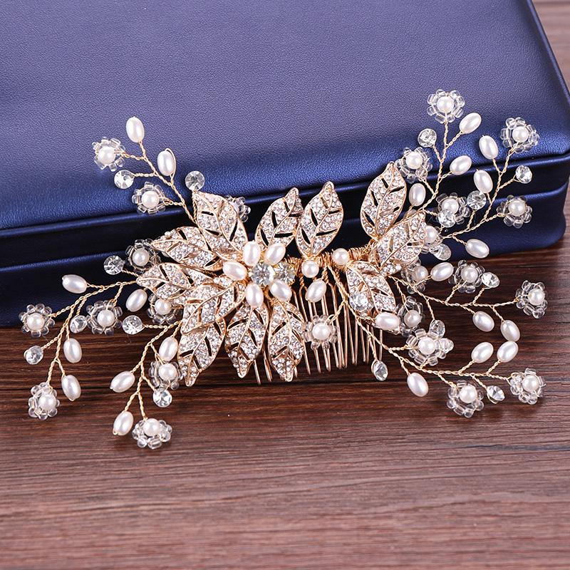 Wedding Hair Accessories - Pearl and Crystal Bridal Hair Comb - More Colors