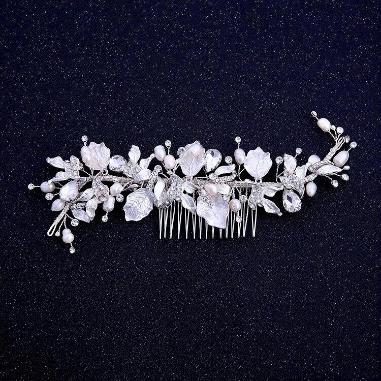Wedding Hair Accessories - Freshwater Pearl and Crystal Bridal Hair Comb