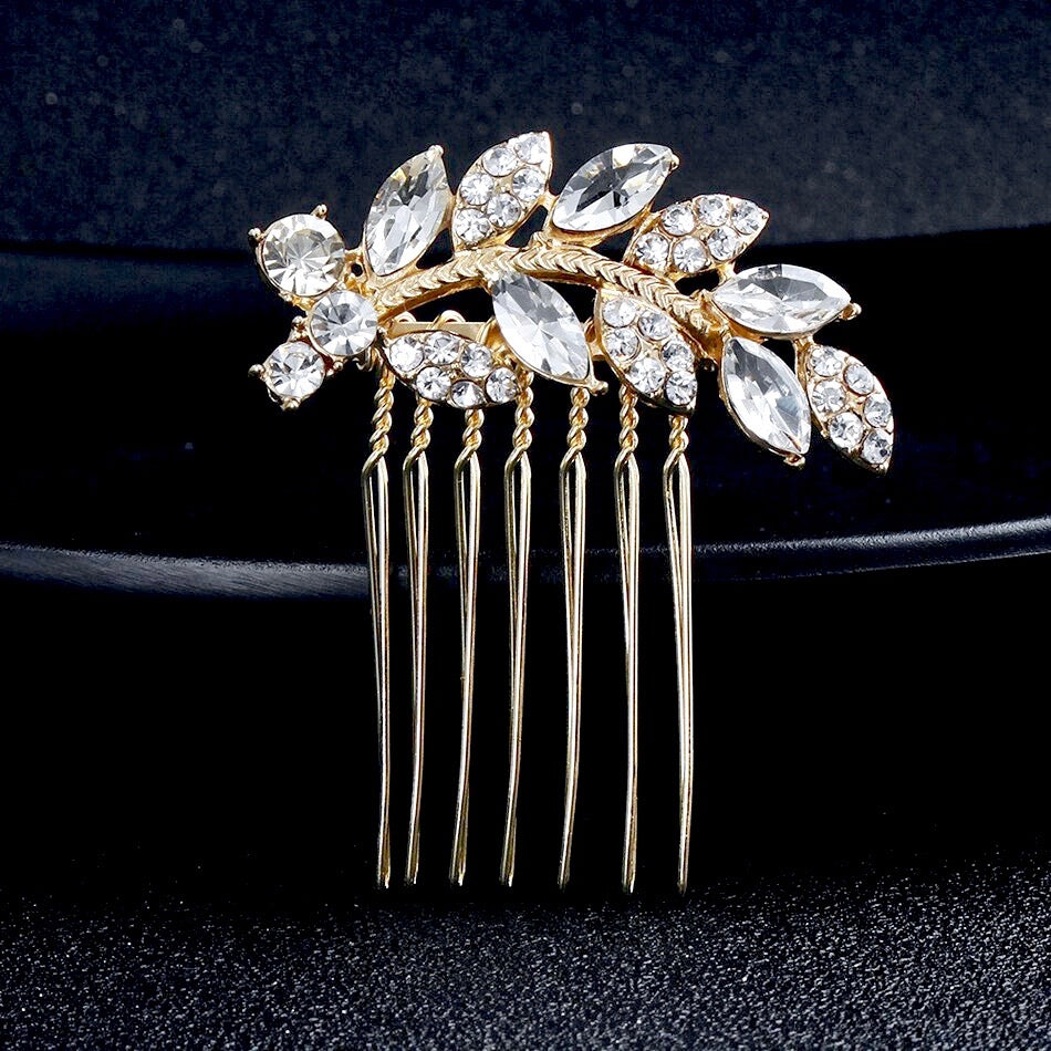 Wedding Hair Accessories - Crystal Bridal Hair Comb - Available in Gold and Silver