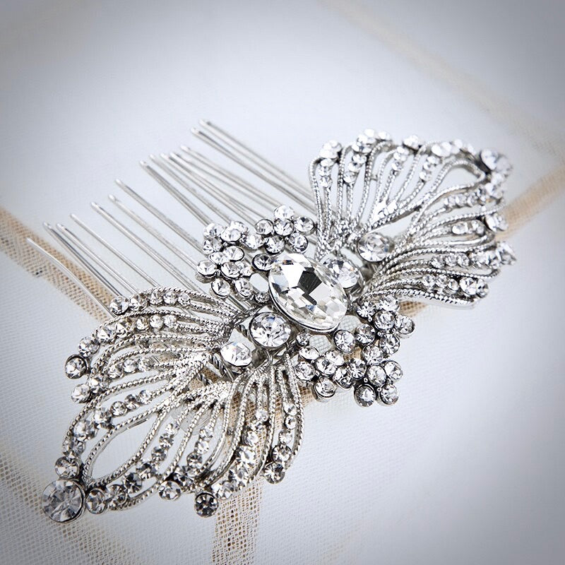 Wedding Hair Accessories - Vintage Crystal Bridal Hair Comb