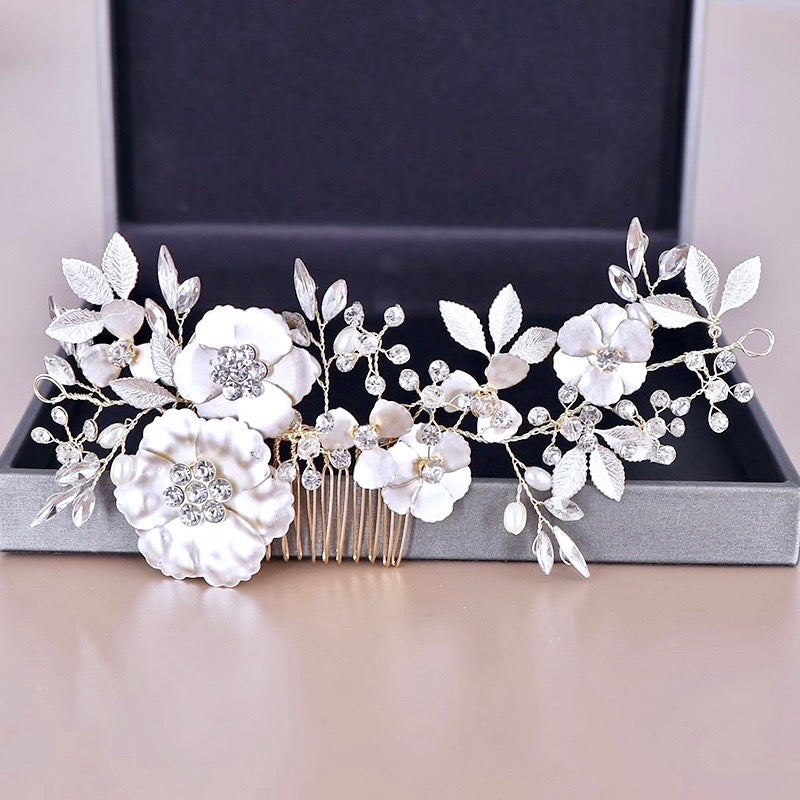 Wedding Hair Accessories - Pearl and Crystal Bridal Hair Comb