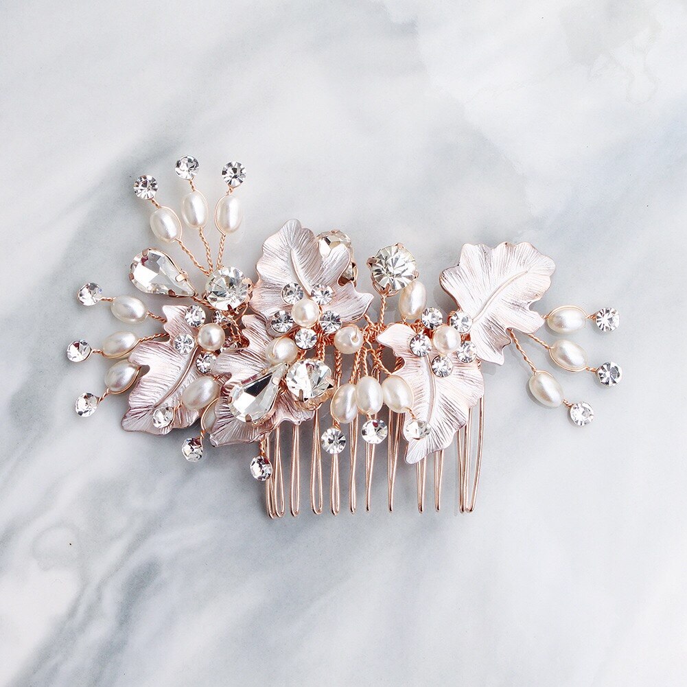 Wedding Hair Accessories - Pearl Bridal Hair Comb - Available in Silver, Yellow Gold and Rose Gold