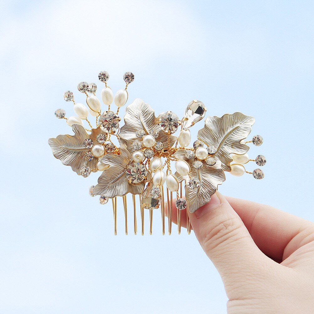 Wedding Hair Accessories - Pearl Bridal Hair Comb - Available in Silver, Yellow Gold and Rose Gold