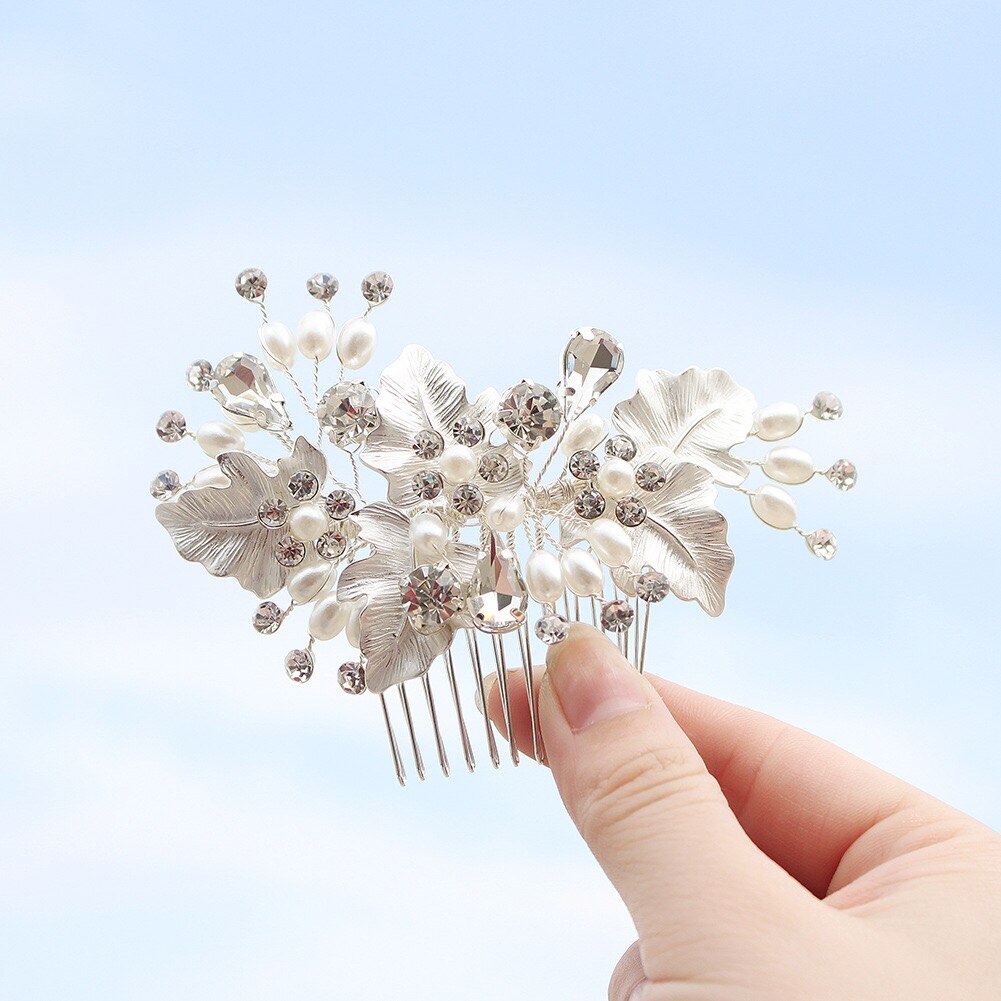 Wedding Hair Accessories - Pearl Bridal Hair Comb - Available in Silver, Yellow Gold and Rose Gold