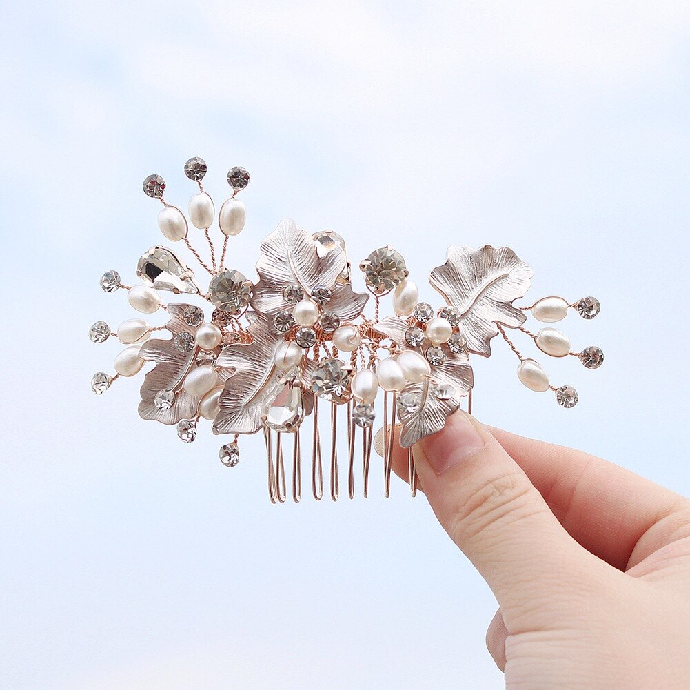 Wedding Hair Accessories - Pearl Bridal Hair Comb - Available in Silver, Yellow Gold and Rose Gold