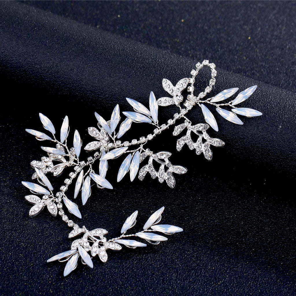 Wedding Hair Accessories -  Swarovski Opal Bridal Hair Vine - Available in Silver and Gold