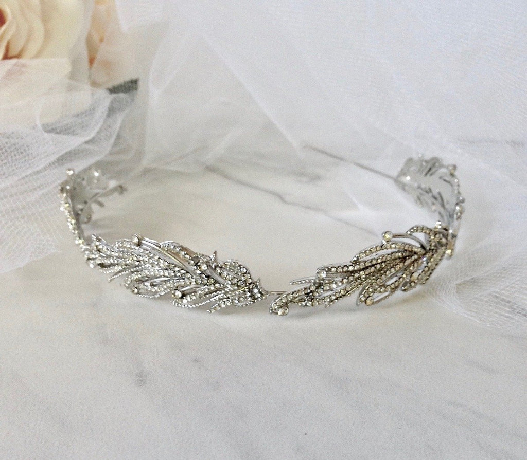 Wedding Hair Accessories - Micro-Pave Crystal Bridal Headband/Tiara