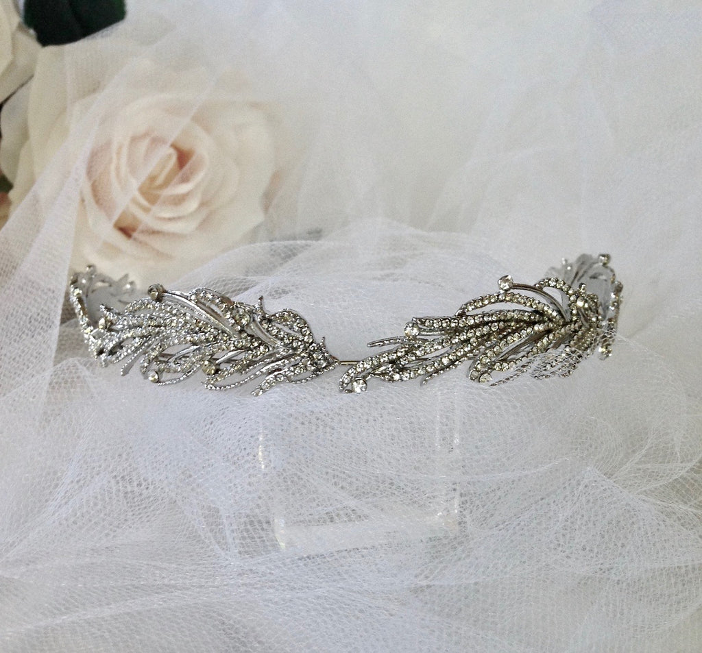 Wedding Hair Accessories - Micro-Pave Crystal Bridal Headband/Tiara
