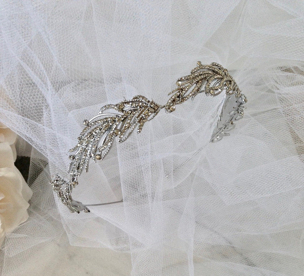 Wedding Hair Accessories - Micro-Pave Crystal Bridal Headband/Tiara