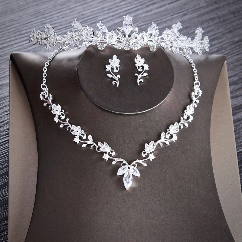 Wedding Jewelry - Silver Cubic Zirconia Bridal Jewelry Set