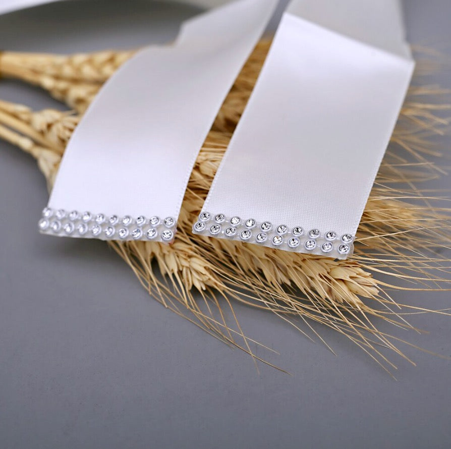 Wedding Accessories - Swarovski Opal and Pearl Bridal Belt/Sash