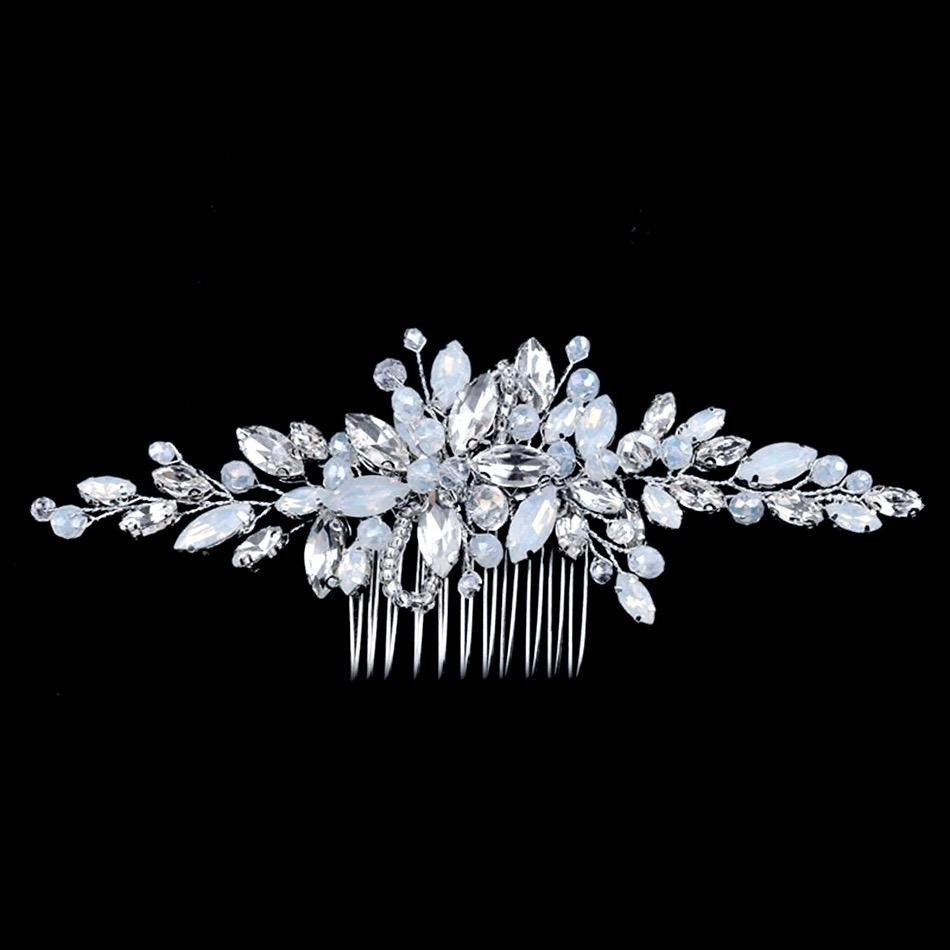 Wedding Hair Accessories -  Opal Bridal Hair Comb