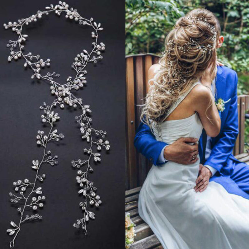 Wedding Hair Accessories - Pearl and Crystal Bridal Hair Vine - Available in Silver, Rose Gold and Yellow Gold