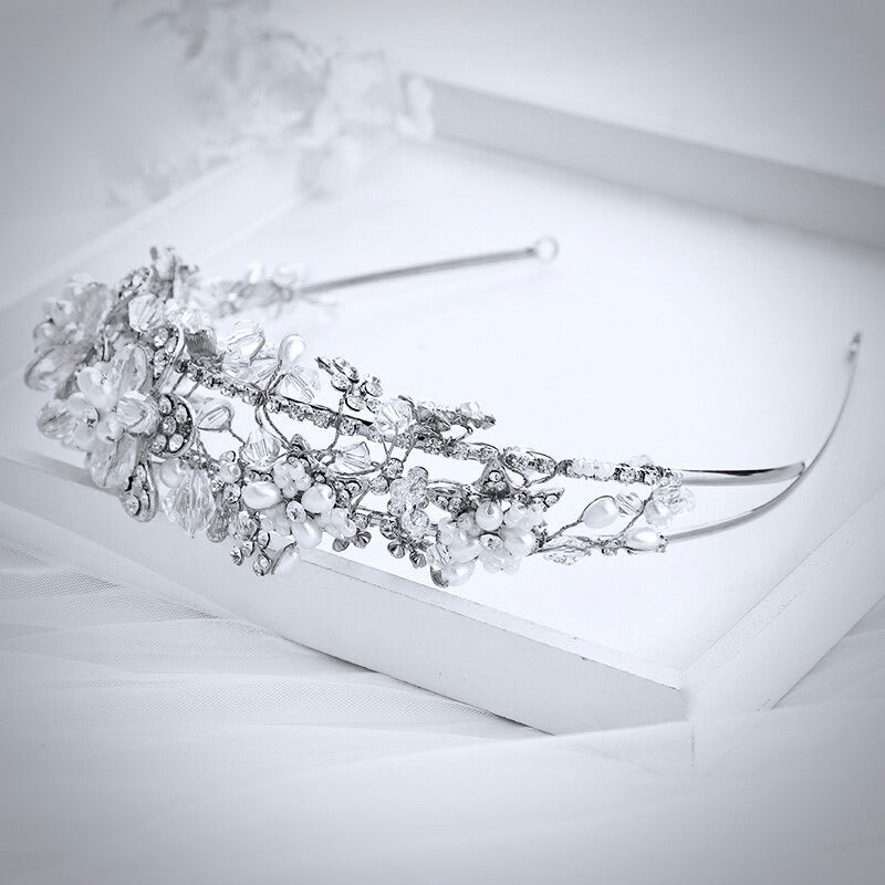 Wedding Hair Accessories - Pearl and Crystal Bridal Headband