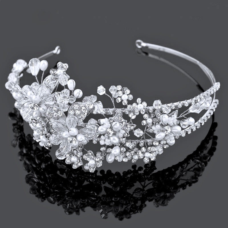 Wedding Hair Accessories - Pearl and Crystal Bridal Headband