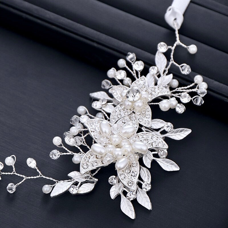 Wedding Hair Accessories - Pearl and Crystal Bridal Headband - More Colors