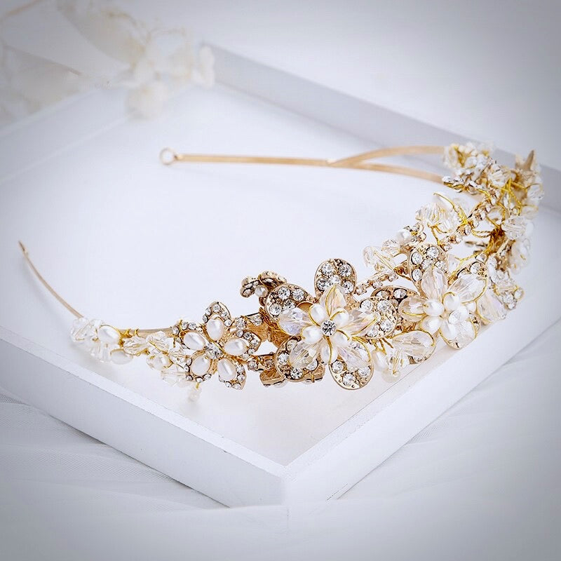 Wedding Hair Accessories - Pearl and Crystal Bridal Headband