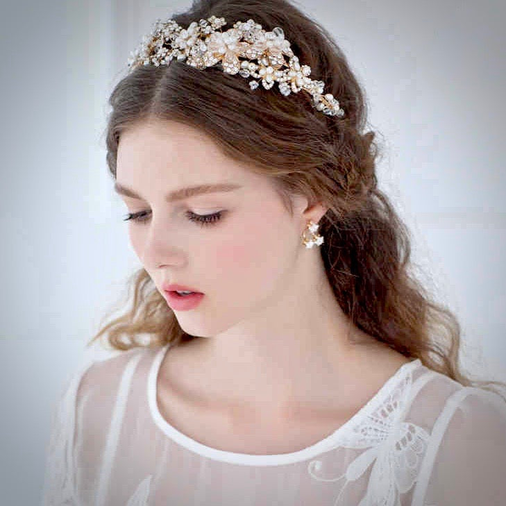 Wedding Hair Accessories - Pearl and Crystal Bridal Headband