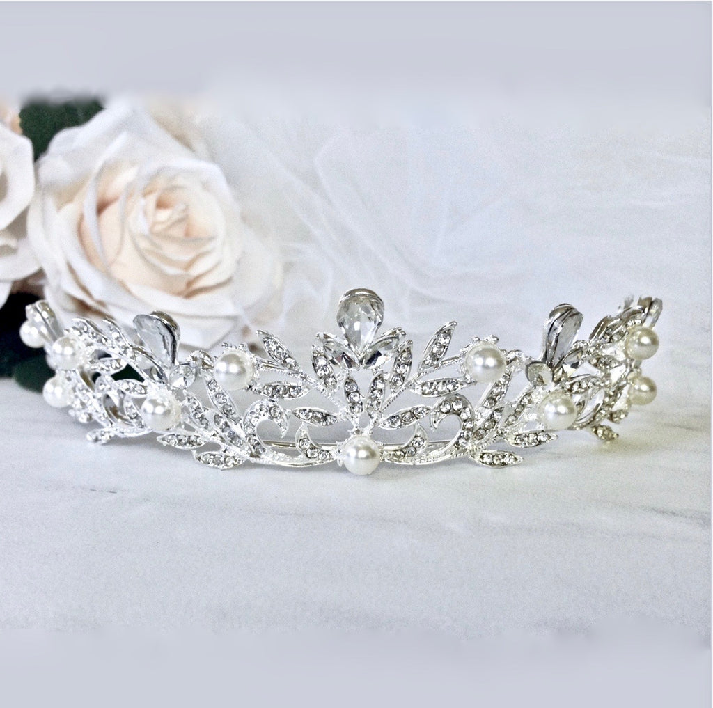 Wedding Hair Accessories - Pearl Bridal Tiara