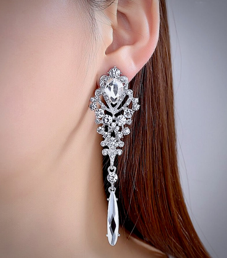 Wedding Jewelry - Rhinestone Bridal Earrings