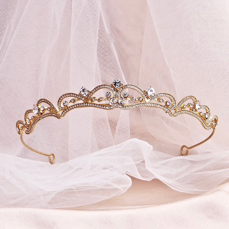 Wedding Hair Accessories - Rhinestone Bridal Tiara - Available in Silver, Rose Gold and Yellow Gold