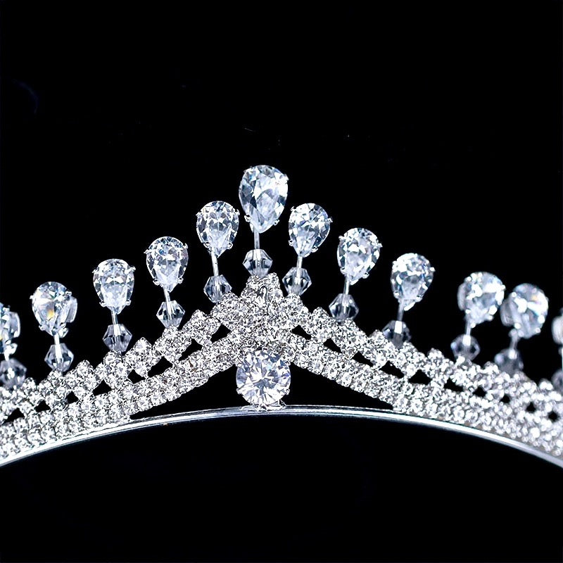 Wedding Hair Accessories - Silver Cubic Zirconia Bridal Tiara