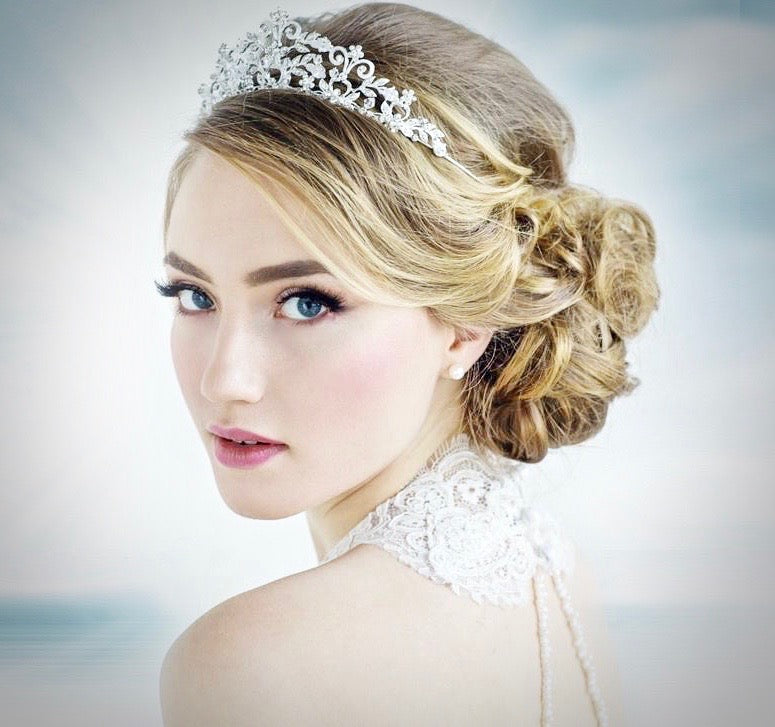 Wedding Hair Accessories - Crystal Bridal Tiara - Available in Silver, Rose Gold and Yellow Gold