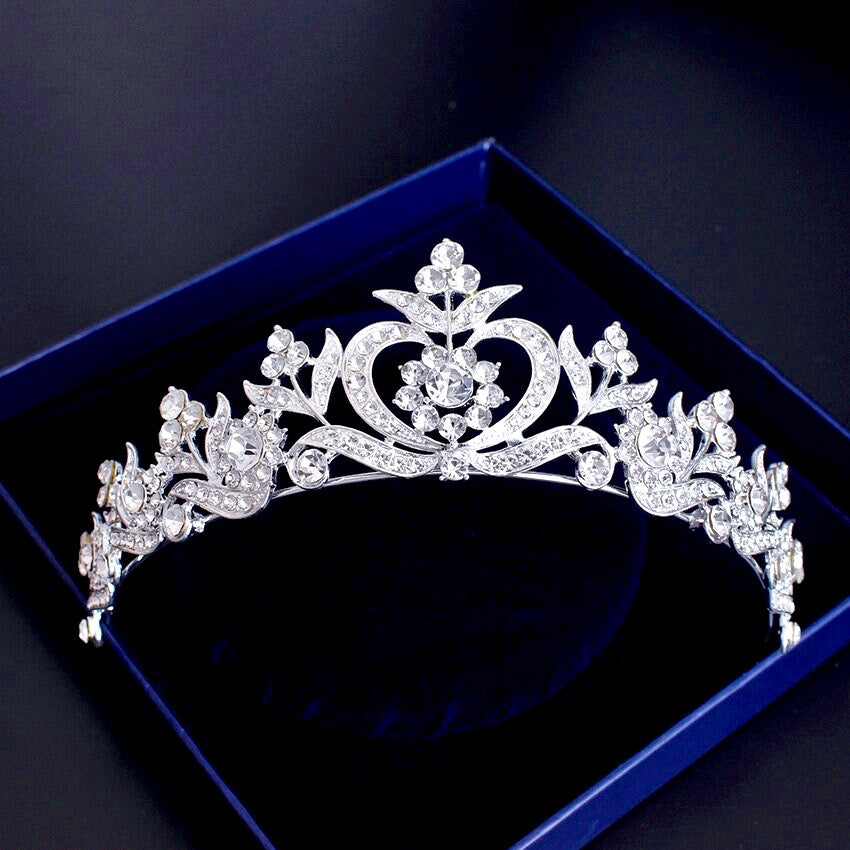 Wedding Hair Accessories - Rhinestone Bridal Tiara - Available in Silver, Yellow Gold and Rose Gold