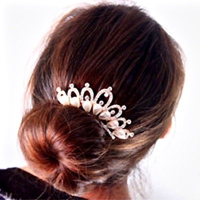 Wedding Hair Accessories - Pearl and Crystal Rose Gold Bridal Hair Comb