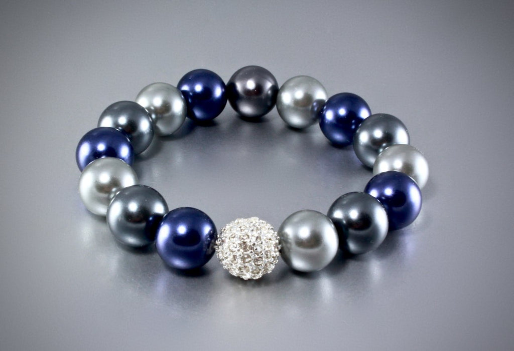 "Maya Silver" - Pearl Stretch Bracelets